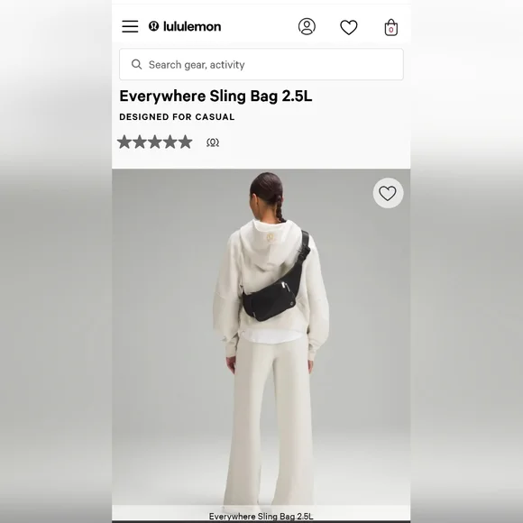 Lululemon Everywhere Sling Belt Bag Fanny Pack 2.5L Brown Earth - Picture 8 of 8